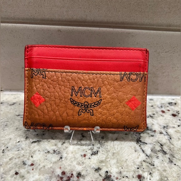 MCM Bi-color Card Holder with Dustbag & Box - Picture 6 of 11